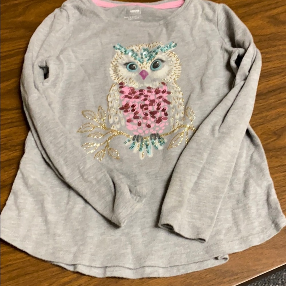 Girls grey tee shirt sz 6